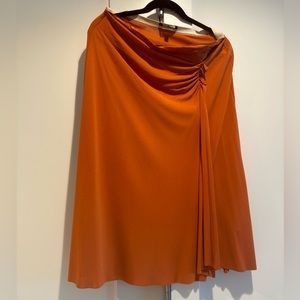 Burnt Orange Skirt with Draping